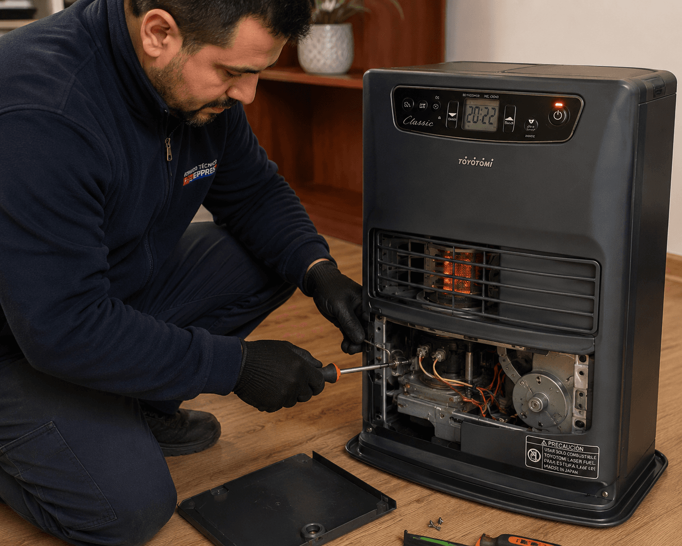 Mantención y reparación de estufas láser